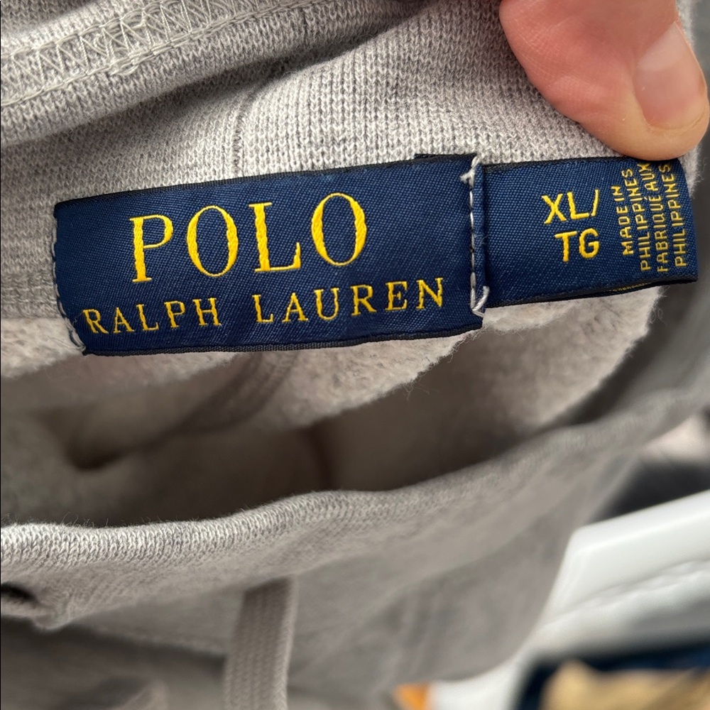 Polo Ralph Lauren XL Gray Jogger Sweatpants Embroidered Logo Drawstring Waist - Picture 5 of 5